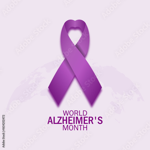 Vector graphic of World Alzheimer's Month for World Alzheimer's Month celebration.
