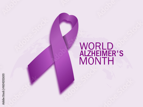 Vector graphic of World Alzheimer's Month for World Alzheimer's Month celebration.