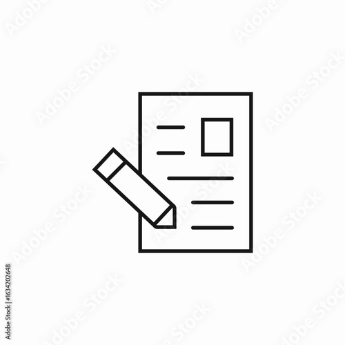 document editing pencil icon sign vector