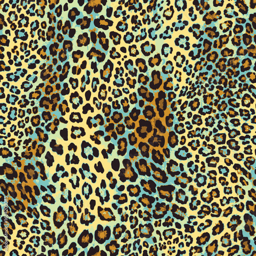 Trendy Elegant shape vector blurred earth skin tones trendy leopard animal skin wild life hand drawn seamless pattern wrapping paper decorative,  print canvas repeatable pattern, Fashionable Luxury 
