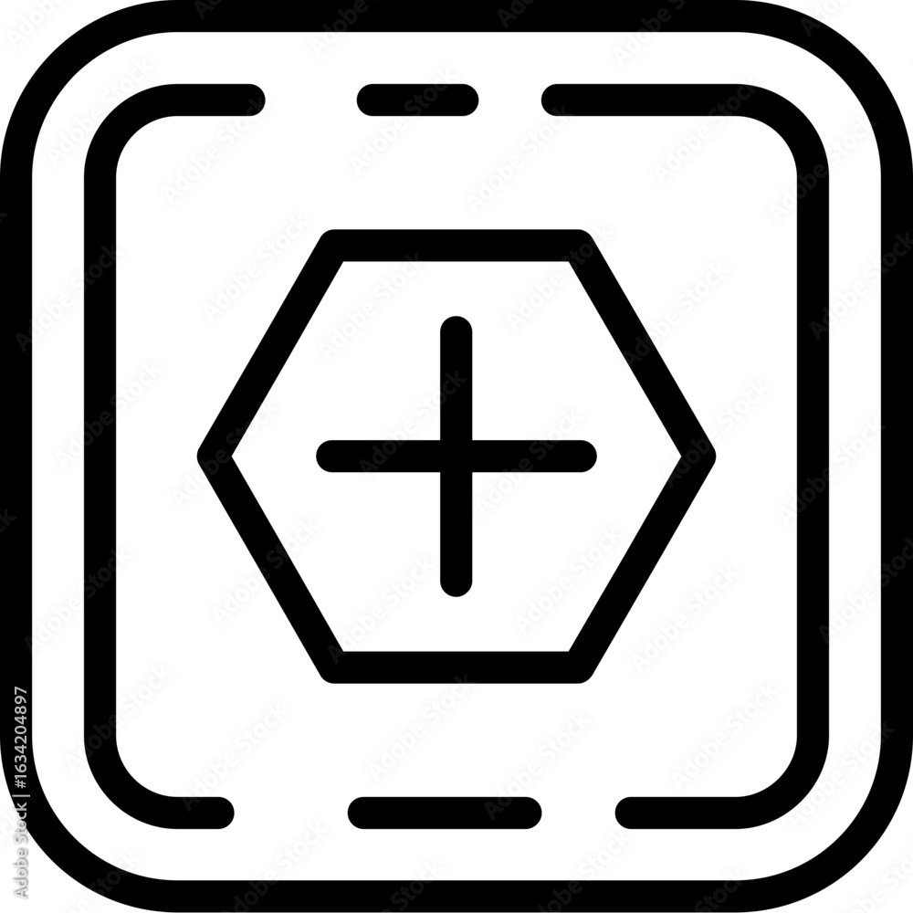Fototapeta premium Octagon plus Icon