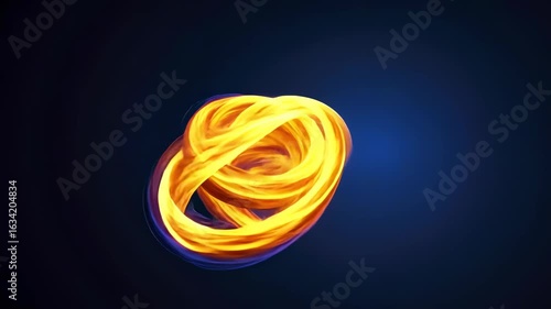 Colorful abstract light spiral against a dark background