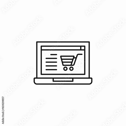 online shopping cart icon sign vector