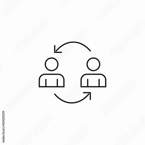 people exchange interaction icon sign vector