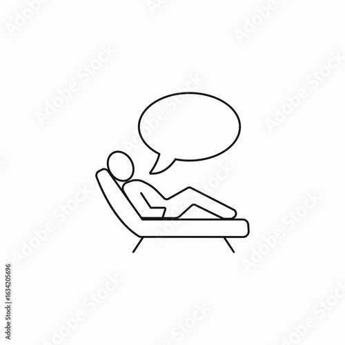 person reclining thinking icon sign vector