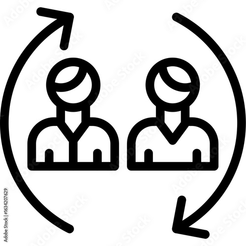 Group arrows rotate Icon