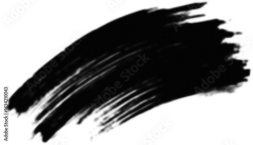 Abstract black brushstroke, digital art concept