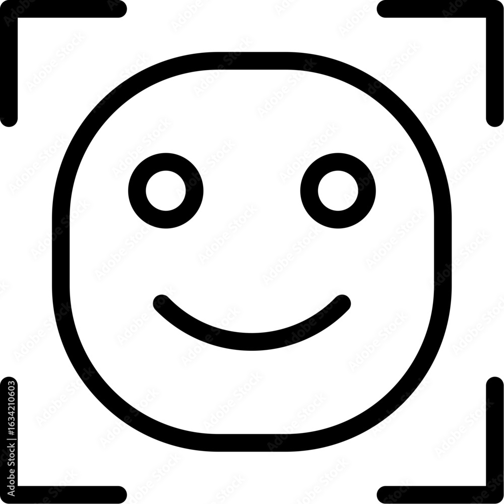 Fototapeta premium Face viewfinder Icon