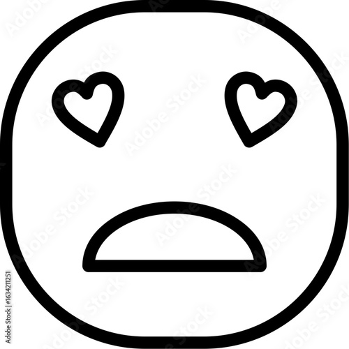 Face grin hearts Icon