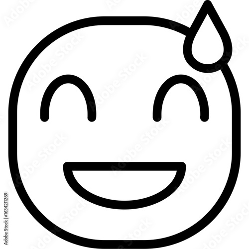 Face grin beam sweat Icon