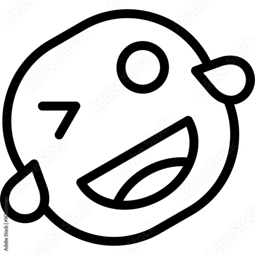 Face grin squint tears Icon
