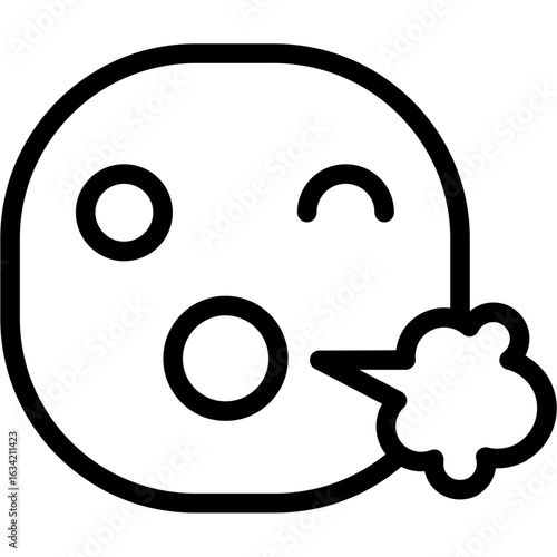 Face exhaling Icon
