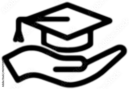 Graduation cap resting in open palm symbolizing education support