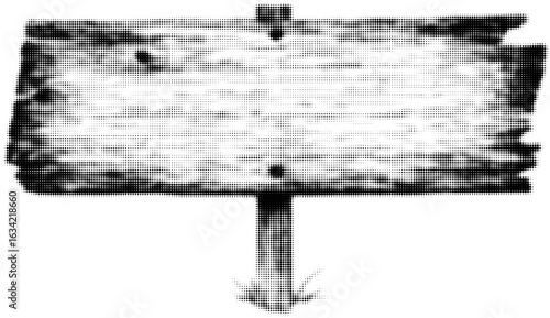 Old wooden sign with blank space and weathered texture, vintage concept