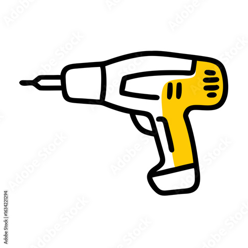Compact drill tool designed for home improvement projects in workshops or garages, showcasing its ergonomic grip and versatile function