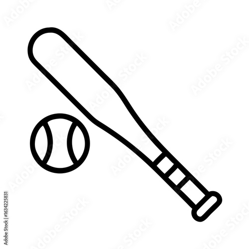 Baseball bat and ball on a white background representing the essence of America's favorite pastime