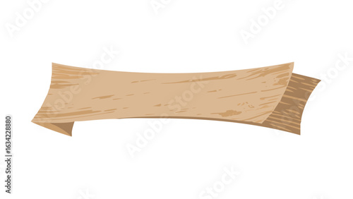 Wooden banner design ready for creative uses like signage or decoration in rustic settings or graphic design projects