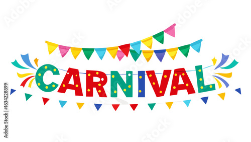 Colorful carnival celebration with festive decorations and joyful atmosphere in a vibrant outdoor setting