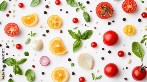 Fresh Ingredients for Healthy Cooking with Colorful Vegetables