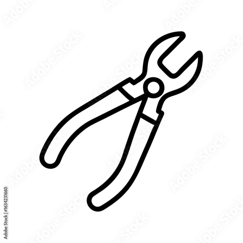 Detailed illustration of pliers held upright against a plain background showcasing the design and functionality of this essential tool