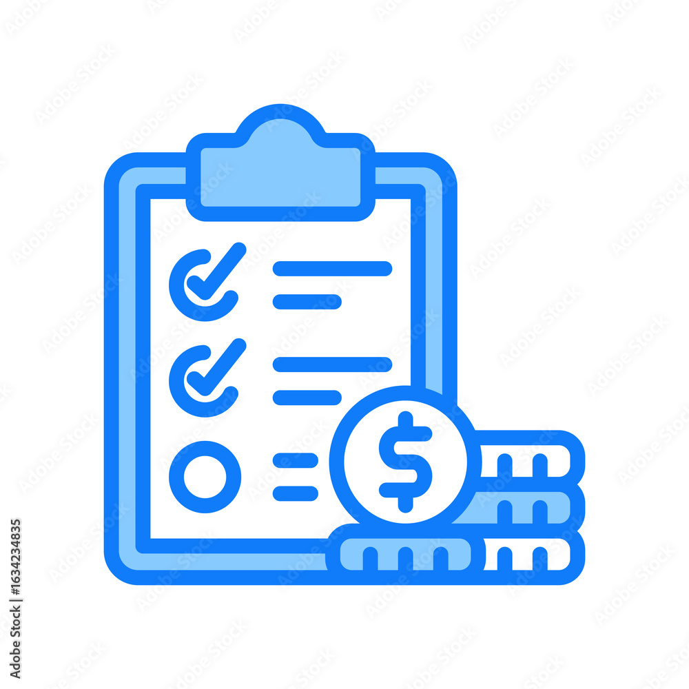 Financial Plan blue icon Financial Plan blue icon