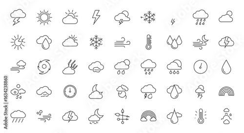 Weather Icons representing a variety of weather conditions 