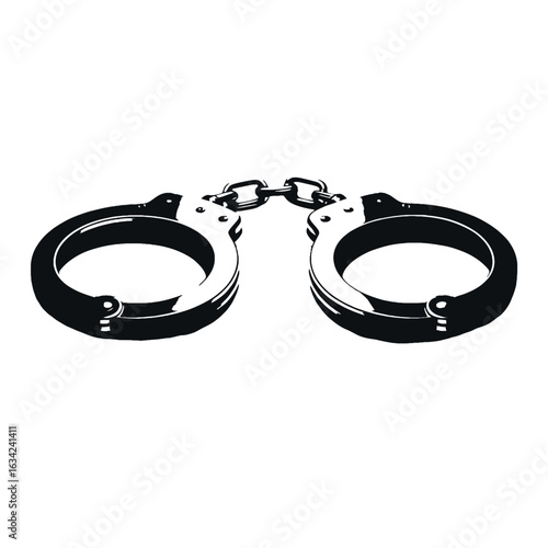 Pair of Handcuffs Silhouette police law enforcement