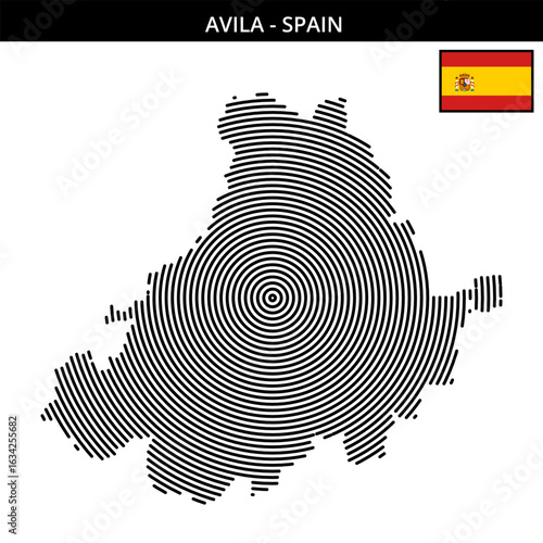 Avila Spain  its unique geographical map design