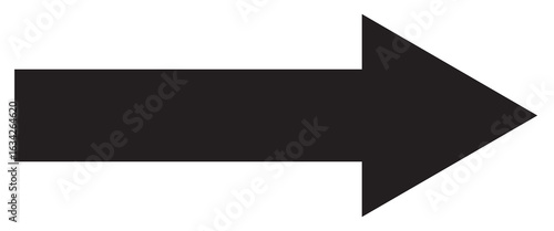 long arrow vector icon. Black long right direction arrow on white background. Isolated long arrow icon. Dark long arrow icon on isolated page. Vector arrow icon on white background. EPS 10.