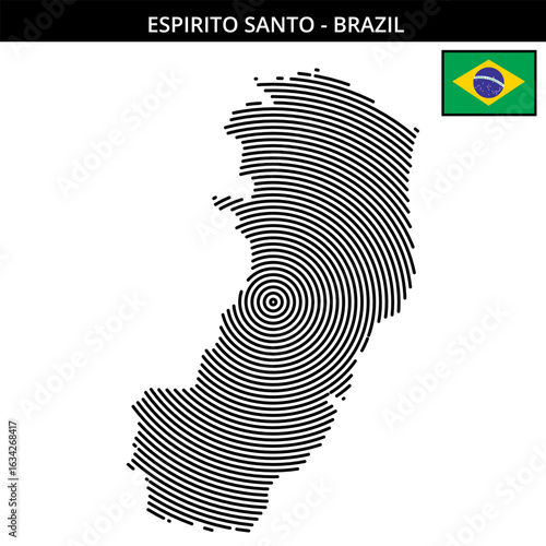 Espirito Santo Brazil with its unique map and flag design