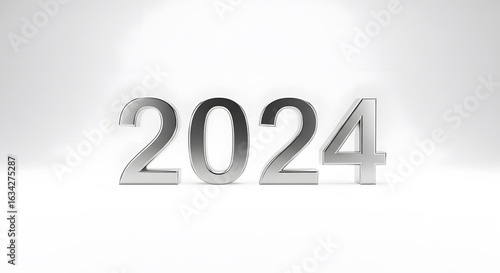 Free Download Silver 2024 New Year Render - GFXLoad