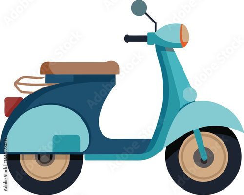 Vector illustration of a scooter on a transparent background