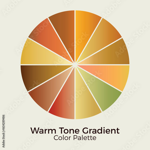 Warm Natural Gradient Circle with Organic Tones