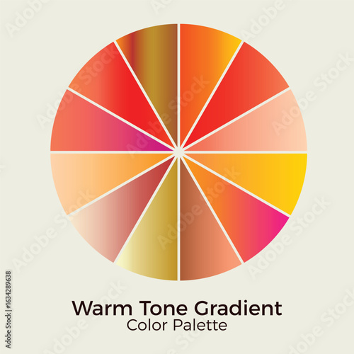 Circular Palette with Warm Citrus Gradient Slices