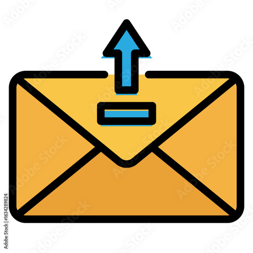 Send Email Icon: Outgoing Mail Illustration