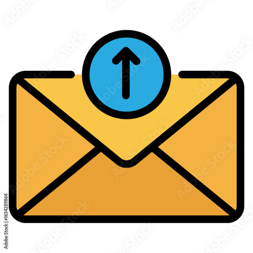 Email Send Icon: Outgoing Message Symbol