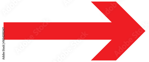 Free Download Long isolated red arrow icon on white background. Right direction arrow icon. Straight red long arrow on white background. EPS 10. - GFXLoad