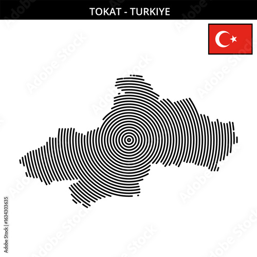 Tokat Turkey  an artistic map representation