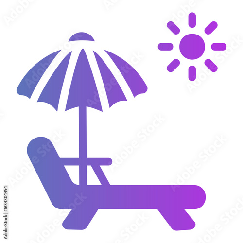 lounge chair Gradient icon