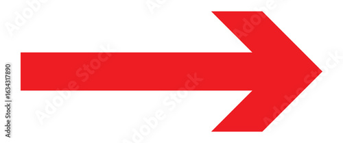 Free Download Long arrow icon. Vector long arrow. Horizontal long arrow vector. Red long arrow pointing to right . Vector illustration on white background. Red long bold arrow icon on white background. - GFXLoad