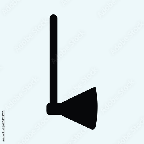 Silhouette axe lumberjack tool black flat design vector illustrator