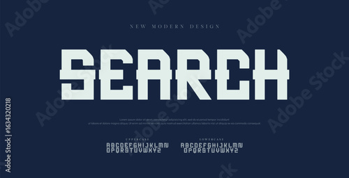 Search Creative logo sport modern alphabet font. Typography, abstract technology, fashion, digital, future technology logos fonts. vector illustration