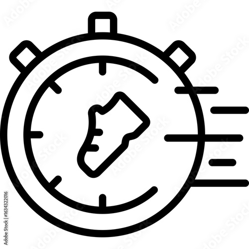 pace icon illustration design with outline