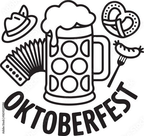 Celebrate Oktoberfest with beer, pretzels, accordion, and sausage!