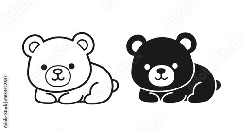 Bear Cub Character Icons