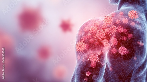 Shingles Virus Disease: Viral Infection Concept