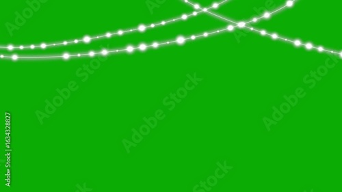 Holiday Light Frame Loop – Glowing Garland Border with Flash Effects