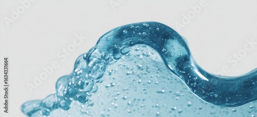 Light blue liquid with a wave-like form