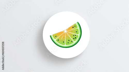 Round graphic of a lime slice