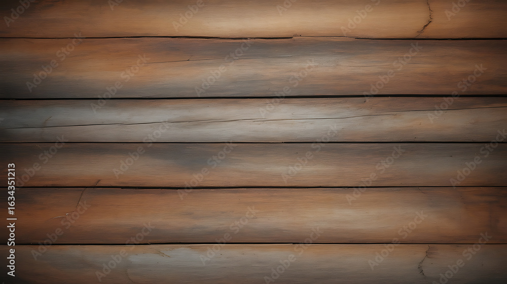 Fototapeta premium Rustic wooden planks, warm brown tones.